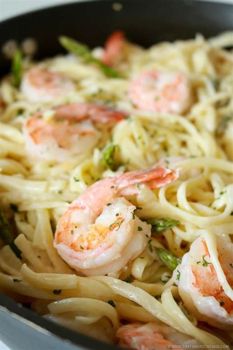 Garlic Butter Shrimp Pasta in White Wine Sauce – That's What {Che} Said...