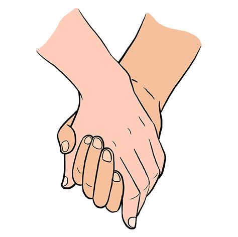 two hands holding each other with their fingers