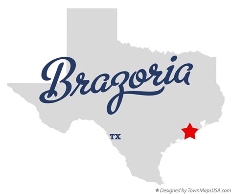 Map of Brazoria, TX, Texas