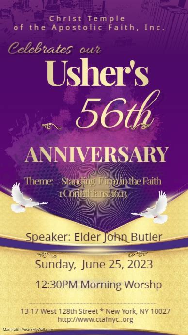 Usher's Anniversary (1) | PosterMyWall