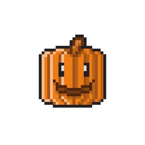 cute pumpkin head in pixel art style 21847536 Vector Art at Vecteezy