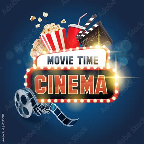 MOVIE TIME Stock Vector | Adobe Stock