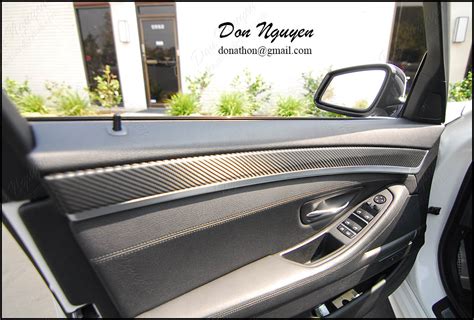 BMW F10 535i - Gloss Carbon Fiber Interior Vinyl Wrap — WANNABERACER WRAPS