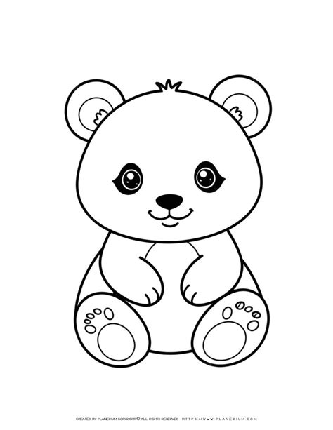 Baby Panda Coloring Page: Printable Fun for Kids