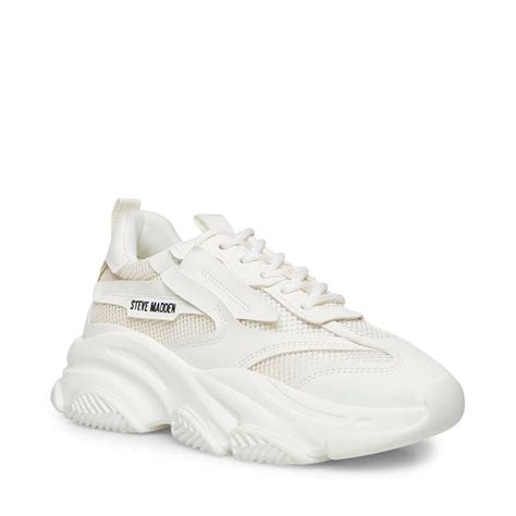 POSSESSION White Women's Sneakers | Women's Comfortable White Sneakers – Steve Madden