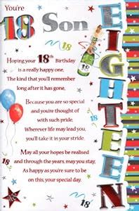 18th Birthday Son Card - You're 18 Son: Amazon.co.uk: Office Products