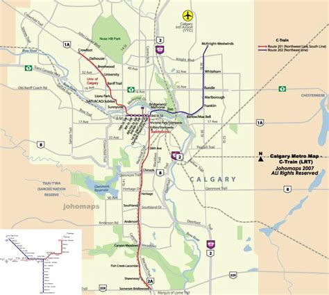 Calgary Metro Map (subway) • Mapsof.net