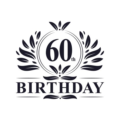 60th Birthday logo, 60 years Birthday celebration. 8736427 Vector Art ...