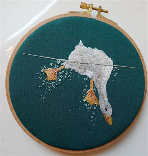 15 Embroideries Of Animals Submerged In Water By Artist Megan Zaniewski