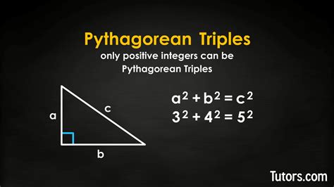 Pythagorean Triples - List, Examples, Definition & Video