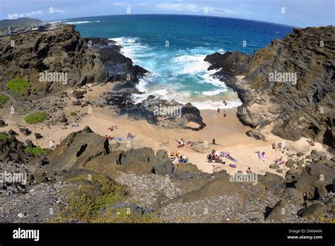 Halona Cove or "Eternity Beach", where classic movie "From Here to Eternity" was filmed, East ...