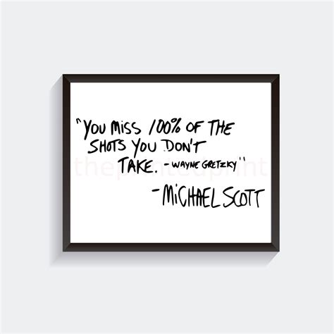 Michael Scott Quote the Office Funny Inspirational Gift You | Etsy