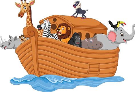 Cartoon noah ark with animals 15219795 Vector Art at Vecteezy