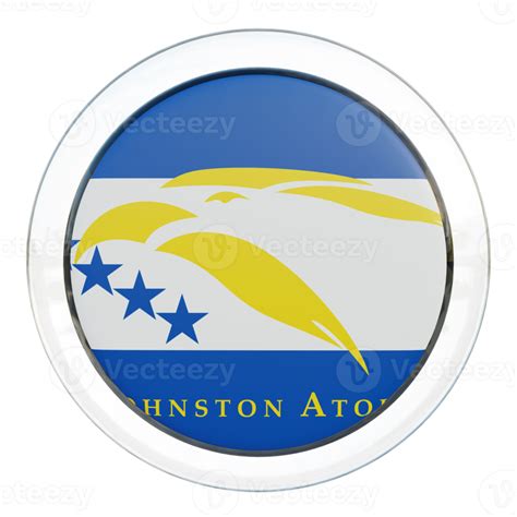 Johnston Atoll 3d textured glossy circle flag 10868681 PNG