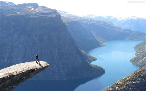 Mountain cliff, landscape, fjord, mountains HD wallpaper | Wallpaper Flare