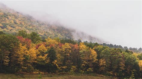 Lehigh Gorge Vivid Fall Foliage and Clouds Photograph by Jason Fink - Pixels