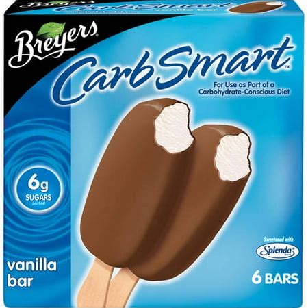 Breyers Carb Smart Vanilla Ice Cream Bars, 6 ct, 18 oz - Walmart.com