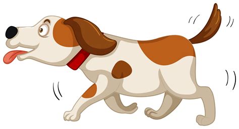 Cute dog running on white background 299449 Vector Art at Vecteezy