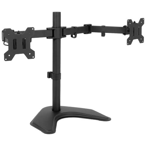 VIVO Dual Monitor Mount Free-Standing Double Arm Joint for Screens up ...