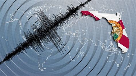 Seismic Activity Earthquake Florida Map Stock Illustration - Illustration of earthquake, damage ...