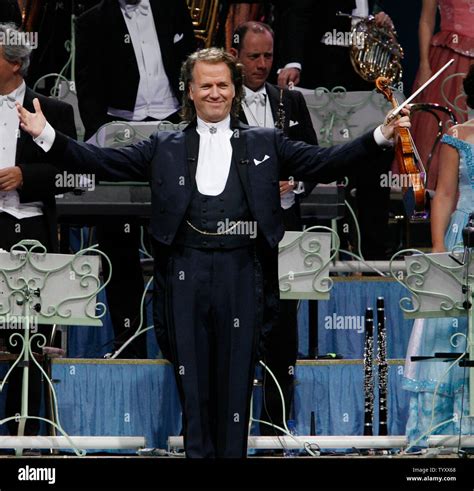 Dutch violinist and composer Andre Rieu performs with his orchestra at ...