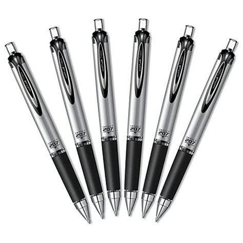 Uni-ball Impact RT Retractable Bold Point Gel Pens, 6 Black Ink Pens (65870) - Walmart.com ...