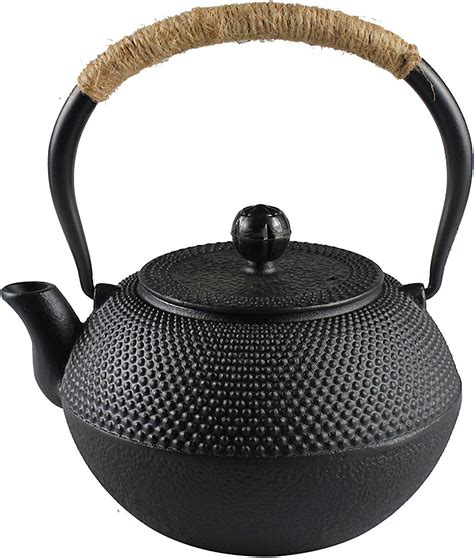 kettle Black Cast Iron Teapot Tea Kettle 900ml - Dealsdirect.co.nz