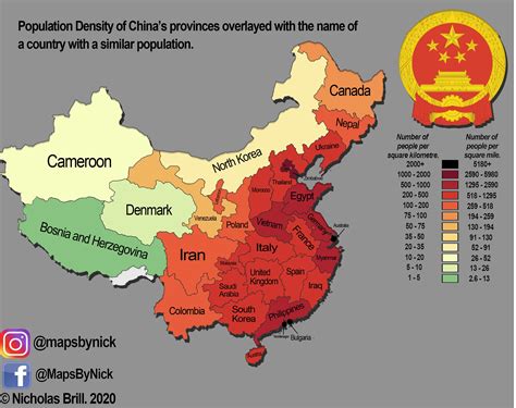 Population Density Map of China : r/MapPorn