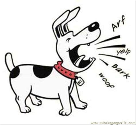 Coloring Pages Dogbarking (Mammals > Dogs) - free printable coloring page online