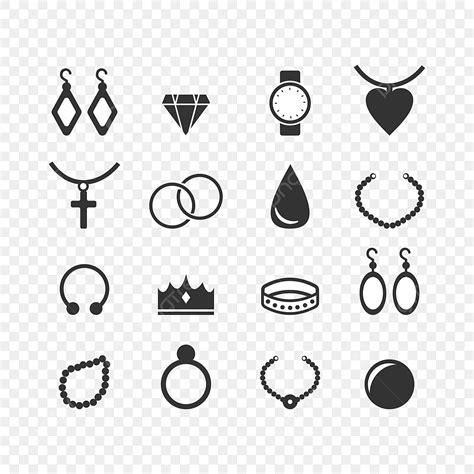 Jewelry Set Vector Design Images, Jewelry Vector Icons Set, Jewelry Icons, Necklace, Expensive ...