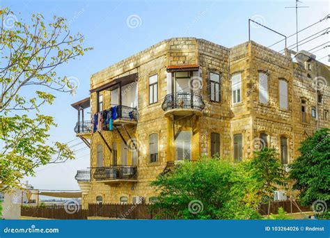 Historical houses in Haifa editorial photo. Image of haifa - 103264026