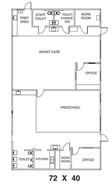 Daycare Facility floorplan | Sample Floor Plans For Daycare Center #daycarebusinessplan ...