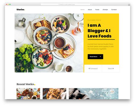 Stories - Free Food & Recipes Blog Website Template 2024 - Colorlib