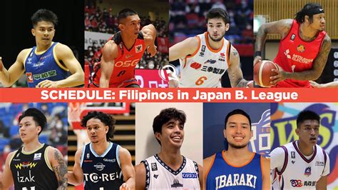 GAME SCHEDULE: Filipino basketball players in Japan B. League