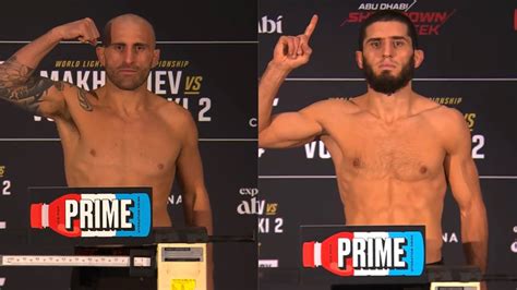 UFC 294 Weigh-In Results: Alex Volkanovski, Islam Makhachev Make Weight For Historic Rematch ...