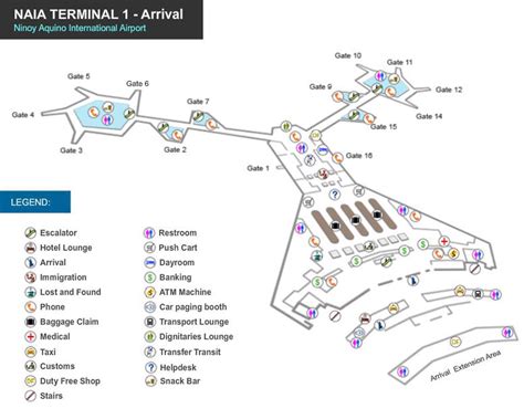 Ninoy Aquino Airport Map (MNL) - Printable Terminal Maps, Shops, Food ...