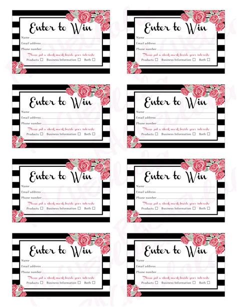 Printable Raffle Ticket Template Door Prize Entry Form Enter - Etsy | Raffle tickets printable ...