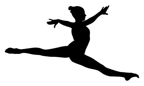 Gymnastics Splits Silhouette Clip Art - Image to u