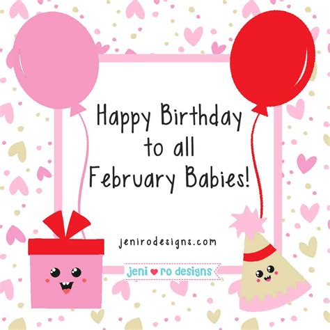 February Birthday Greetings! • jeni ro designs