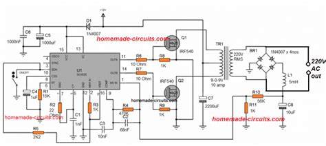 3 High Power SG3525 Pure Sinewave Inverter Circuits | Homemade Circuit ...