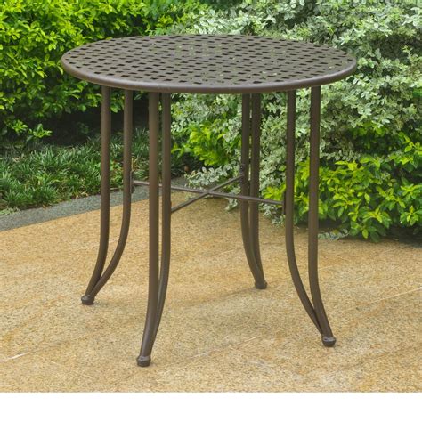 International Caravan Mandalay 30-inch Iron Patio Bistro Table - Overstock - 11891344 | Outdoor ...