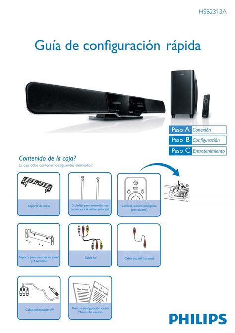 Philips Soundbar Home theater - Quick start guide - LSP