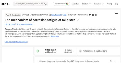 The mechanism of corrosion fatigue of mild steel - [scite report]