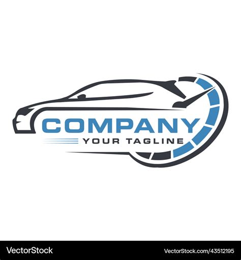 Creative and modern car logo design Royalty Free Vector