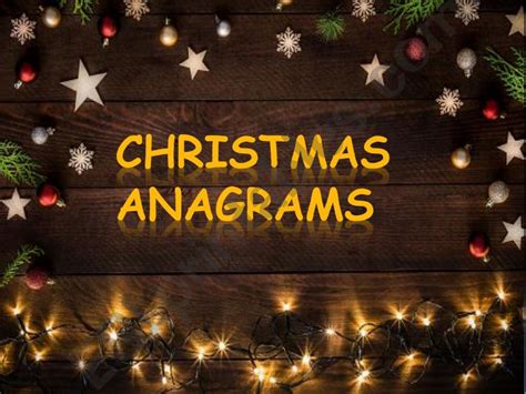 ESL - English PowerPoints: Christmas anagrams for elementary students