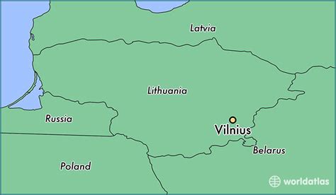 Where Is Vilnius Lithuania On Map | Cities And Towns Map