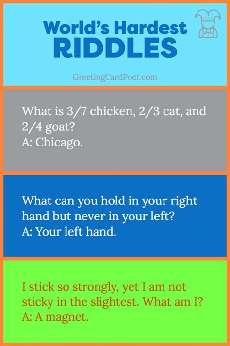 23 World's Hardest Riddles To Stump Even The Nerdiest | Hard riddles, Funny jokes and riddles ...