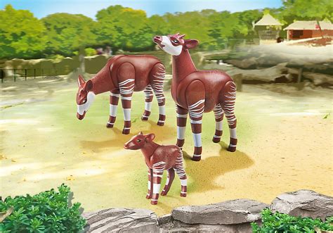 Playmobil Set: 6643 - 2 okapi with baby - Klickypedia