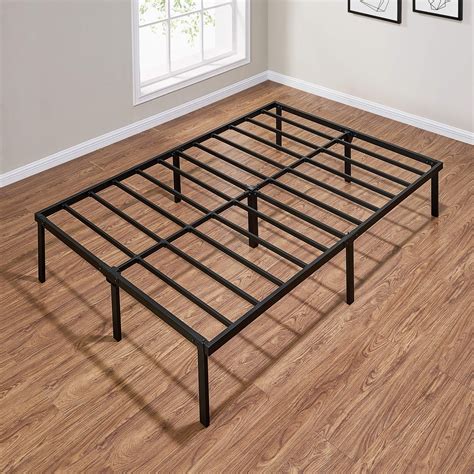 Mainstays 14" Heavy Duty Steel Slat Full Platform Bed Frame, Black ...