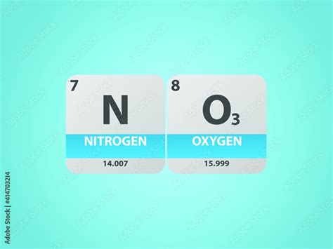 Nitrate no3 molecule. Simple molecular formula consisting of Nitrogen ...